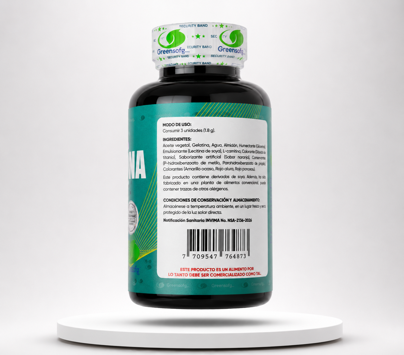 L-CARNITINA 600 mg – Greensofg - Imagen 3